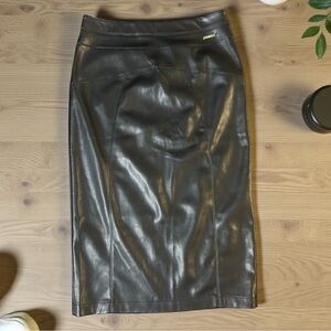 Mark New York, Andrew, Mark, pencil faux leather skirt size XS